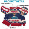 Custom Photo Wishing You Birdies And Holiday Cheer - Sport Personalized Custom Ugly Sweatshirt - Unisex Wool Jumper - Christmas Gift For Golf Players, Golf Lovers