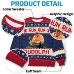 Custom Photo Merry Huntmas - Personalized Custom Ugly Sweatshirt - Unisex Wool Jumper - Hunting Christmas Gift For Dad, Grandpa, Husband