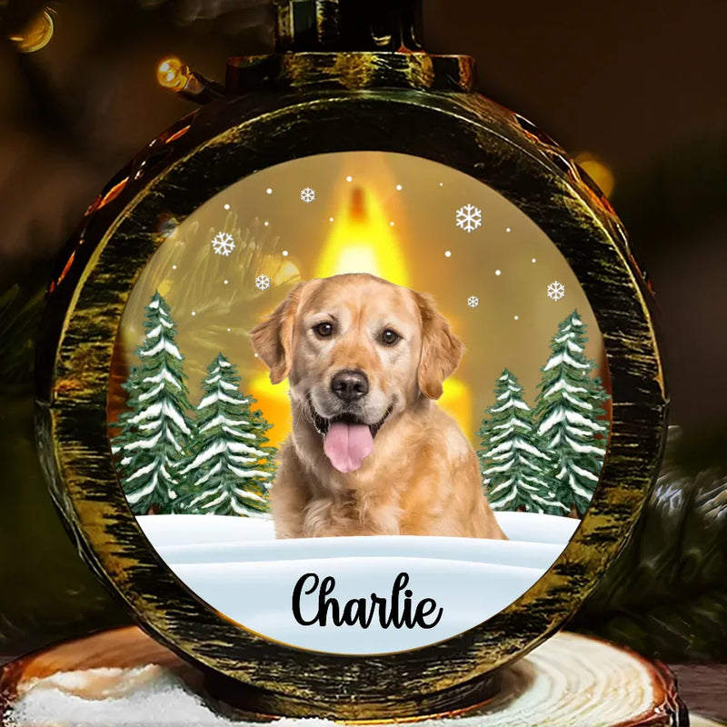 Custom Photo In Loving Memory Of A Loyal Friend - Memorial Personalized Custom Candlelight Lantern Ornament - Sympathy Gift, Christmas Gift For Pet Owners, Pet Lovers