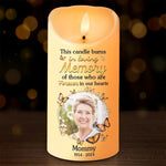 Custom Photo Forever In My Heart - Memorial Personalized Custom LED Candle - New Arrival, Sympathy Gift, Christmas Gift For Family Members