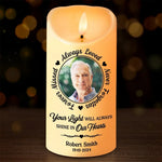 Custom Photo Greatly Loved, Deeply Missed - Memorial Personalized Custom LED Candle - New Arrival, Christmas Gift, Sympathy Gift For Family Members
