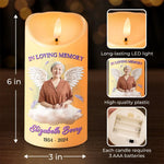 Custom Photo In Loving Memory - Memorial Personalized Custom LED Candle - Christmas Gift, Sympathy Gift, New Arrival Gift For Family Members