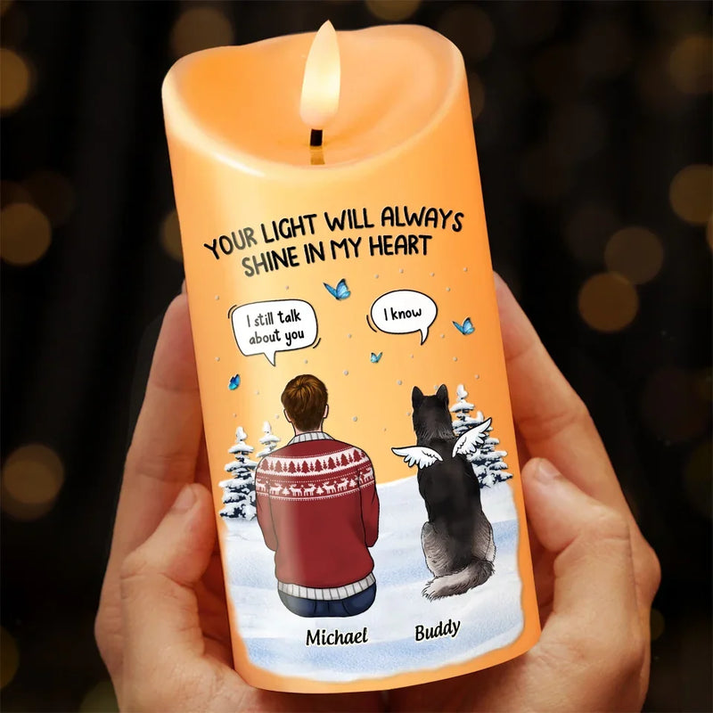 Forever In My Heart - Memorial Personalized Custom LED Candle - Christmas Gift, Sympathy Gift, New Arrival Gift For Pet Owners, Pet Lovers