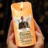Custom Photo Love Knows No End - Memorial Personalized Custom LED Candle - New Arrival, Sympathy Gift, Christmas Gift For Family Members