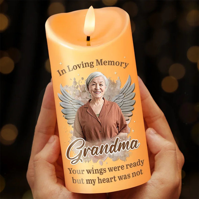 Custom Photo In My Heart, You Will Always Stay - Memorial Personalized Custom LED Candle - Sympathy Gift, Christmas Gift, New Arrival Gift For Family Members, Pet Owners, Pet Lovers