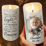 Custom Photo A Heart So Deeply Loved - Memorial Personalized Custom LED Candle - New Arrival, Sympathy Gift, Christmas Gift For Grandpa