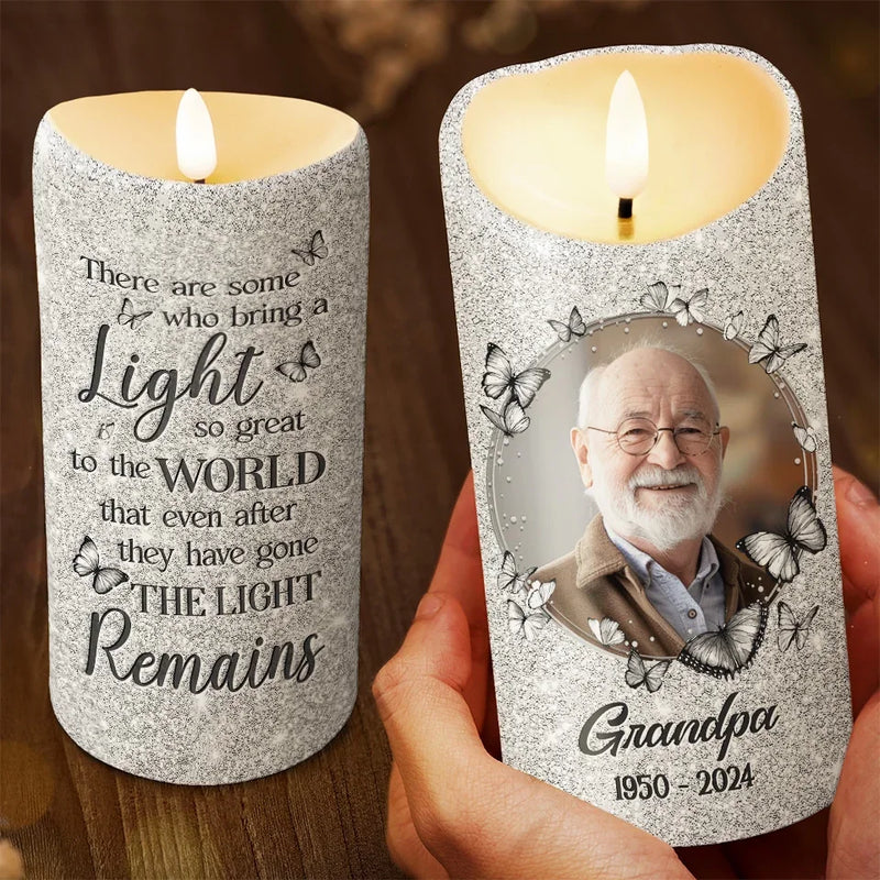 Custom Photo A Heart So Deeply Loved - Memorial Personalized Custom LED Candle - New Arrival, Sympathy Gift, Christmas Gift For Family Members