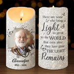 Custom Photo A Heart So Deeply Loved - Memorial Personalized Custom LED Candle - New Arrival, Sympathy Gift, Christmas Gift For Grandpa