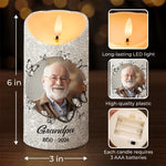 Custom Photo A Heart So Deeply Loved - Memorial Personalized Custom LED Candle - New Arrival, Sympathy Gift, Christmas Gift For Grandpa