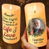 Custom Photo This Light Shines As A Symbol Of Love - Memorial Personalized Custom LED Candle - New Arrival, Sympathy Gift, Christmas Gift For Family Members