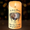 Custom Photo Honoring A Life Well-Lived - Memorial Personalized Custom LED Candle - New Arrival, Christmas Gift, Sympathy Gift For Family Members