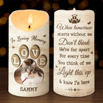 Custom Photo Forever Missed - Memorial Personalized Custom LED Candle - Sympathy Gift, Christmas Gift, New Arrival Gift For Cat Lovers, Pet Lovers