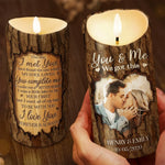 Custom Photo You Complete Me And Make Me A Better Person - Couple Personalized Custom LED Candle - Christmas Gift For Husband, Wife, Couple
