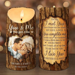 Custom Photo You Complete Me And Make Me A Better Person - Couple Personalized Custom LED Candle - Christmas Gift For Husband, Wife, Couple