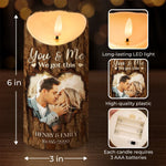 Custom Photo You Complete Me And Make Me A Better Person - Couple Personalized Custom LED Candle - Christmas Gift For Husband, Wife, Couple