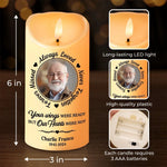 Custom Photo Forever In Our Hearts - Memorial Personalized Custom LED Candle - New Arrival, Christmas Gift, Sympathy Gift For Family Members