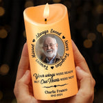 Custom Photo Forever In Our Hearts - Memorial Personalized Custom LED Candle - New Arrival, Christmas Gift, Sympathy Gift For Family Members