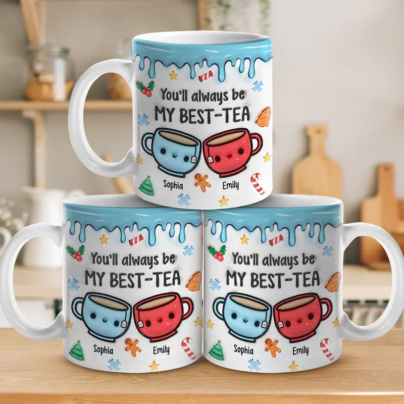 We Make A Tea-rrific Pair - Bestie Personalized Custom 3D Inflated Effect Printed Mug - Christmas Gift For Best Friends, BFF, Sisters