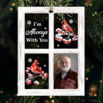 Custom Photo Cardinals Appear When Angels Are Near - Memorial Personalized Custom Ornament - Acrylic Custom Shaped - Sympathy Gift, Christmas Gift For Family Members