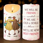 Custom Name Friendship Gifts for Best Friends - Personalized LED Candle