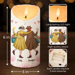 Custom Name Friendship Gifts for Best Friends - Personalized LED Candle
