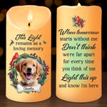 Custom Photo Unconditional Love Has A Furry Face - Memorial Personalized Custom LED Candle - Sympathy Gift, Christmas Gift For Dog Lovers, Pet Owners