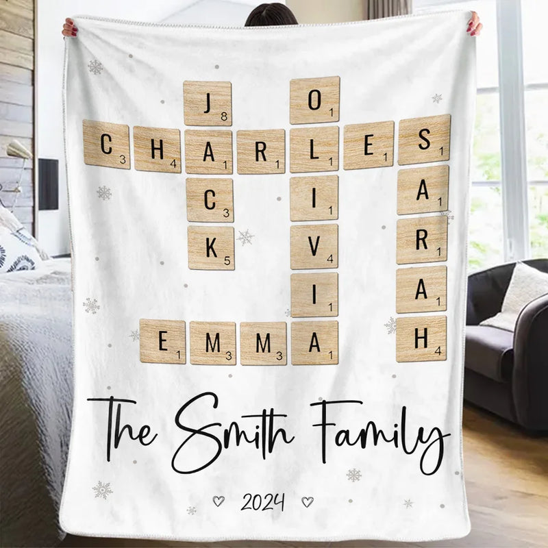 Christmas Is A Time For Family And Love - Family Personalized Custom Blanket - Christmas Gift For Family Members