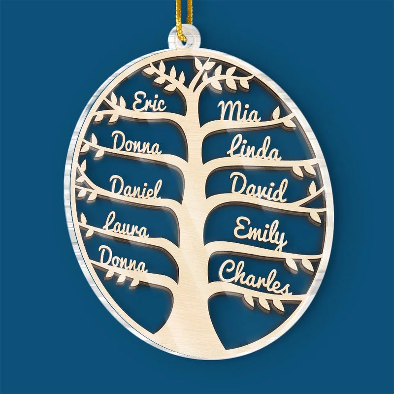 The Tree Is A Reminder Of The Love That Grows Within Our Family - Family Personalized Custom Ornament - Acrylic Custom Shaped - Christmas Gift For Family Members