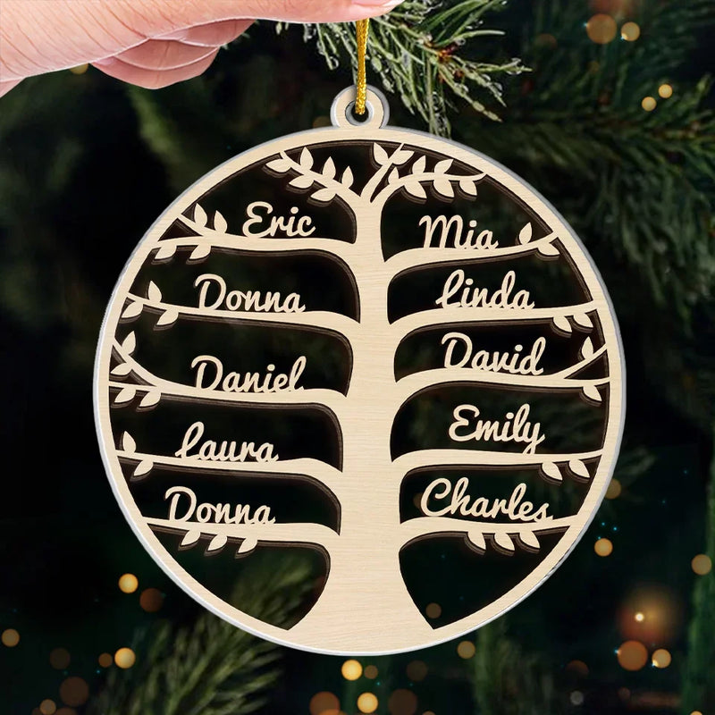 The Tree Is A Reminder Of The Love That Grows Within Our Family - Family Personalized Custom Ornament - Acrylic Custom Shaped - Christmas Gift For Family Members