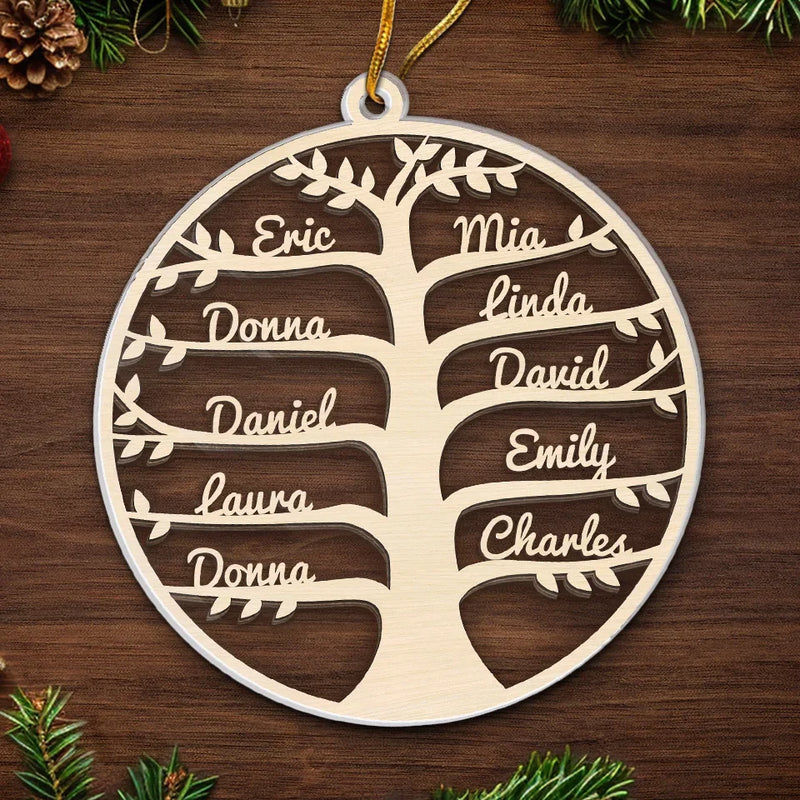 The Tree Is A Reminder Of The Love That Grows Within Our Family - Family Personalized Custom Ornament - Acrylic Custom Shaped - Christmas Gift For Family Members