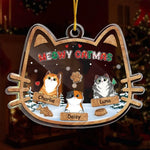 Meowy Catmas - Cat Personalized Custom 3 Layers Shaker Ornament - Christmas Gift For Pet Owners, Pet Lovers