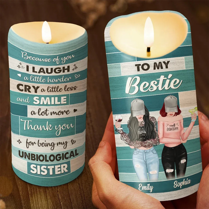 Better Together, Always - Bestie Personalized Custom LED Candle - Christmas Gift For Best Friends, BFF, Sisters
