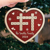 Blessed With The Best Family Ever - Family Personalized Custom Ornament - Wood Custom Shaped - Christmas Gift For Family Members