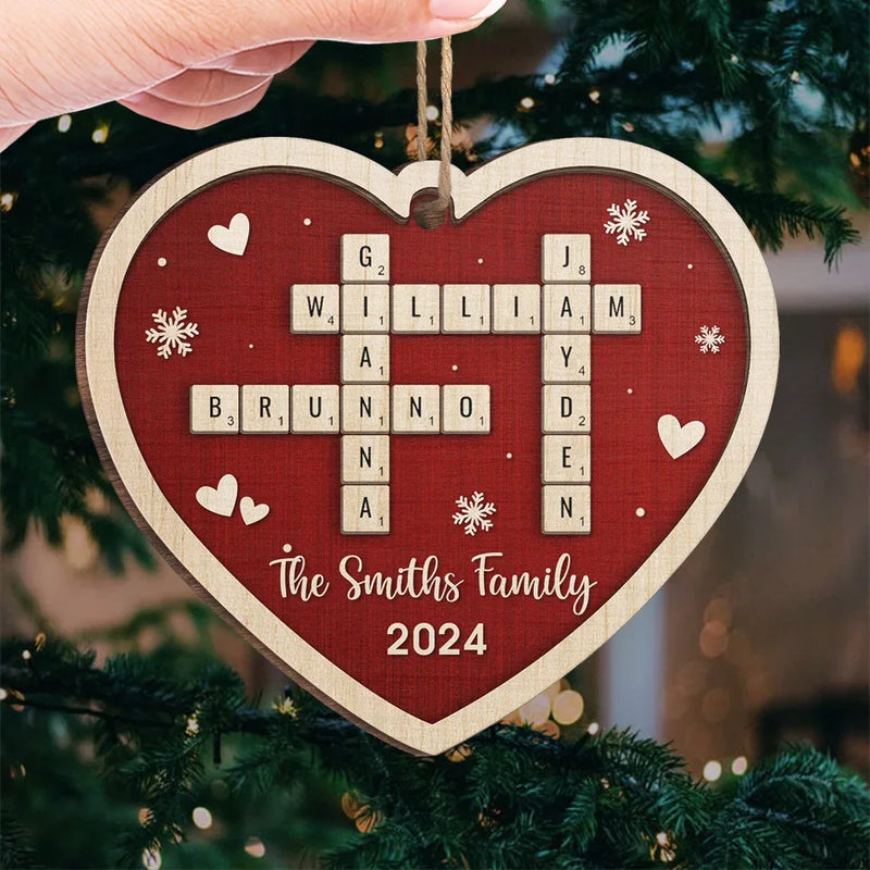 Blessed With The Best Family Ever - Family Personalized Custom Ornament - Wood Custom Shaped - Christmas Gift For Family Members