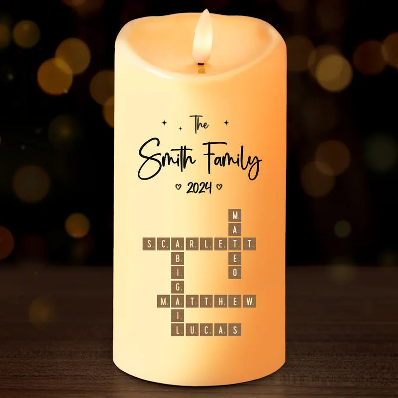 Christmas Adds To The Warmth Of Family Love - Family Personalized Custom LED Candle - Christmas Gift For Family Members