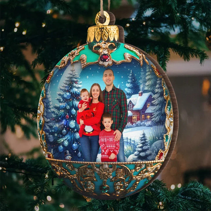 Custom Photo Family Makes Christmas Special - Family Personalized Custom Ornament - Wood Custom Shaped - Christmas Gift For Family Members