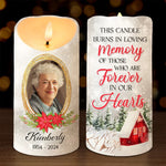 Custom Photo Always In Our Hearts - Memorial Personalized Custom LED Candle - Sympathy Gift, Christmas Gift For Family