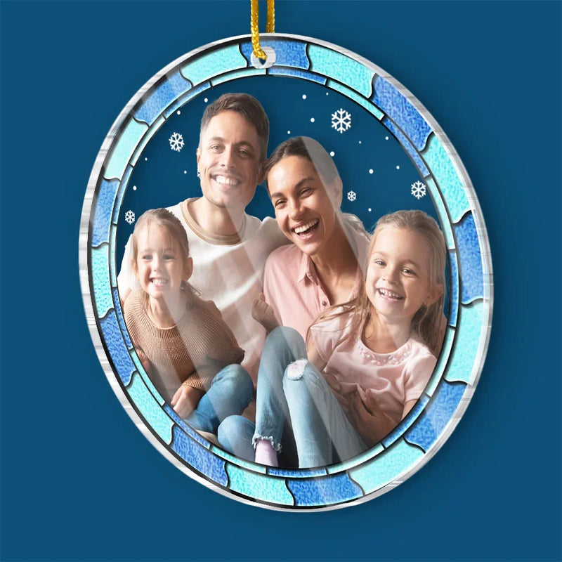 Custom Photo Christmas Is Best Spent With Family - Family Personalized Custom Ornament - Acrylic Custom Shaped - Christmas Gift For Family Members