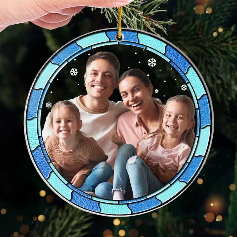 Custom Photo Christmas Is Best Spent With Family - Family Personalized Custom Ornament - Acrylic Custom Shaped - Christmas Gift For Family Members