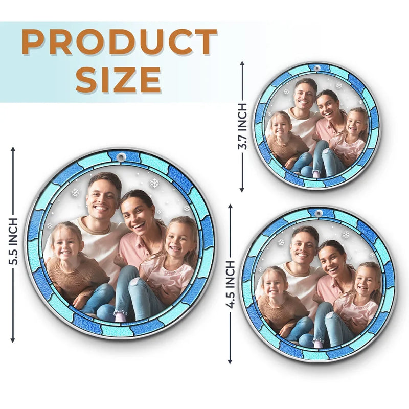 Custom Photo Christmas Is Best Spent With Family - Family Personalized Custom Ornament - Acrylic Custom Shaped - Christmas Gift For Family Members