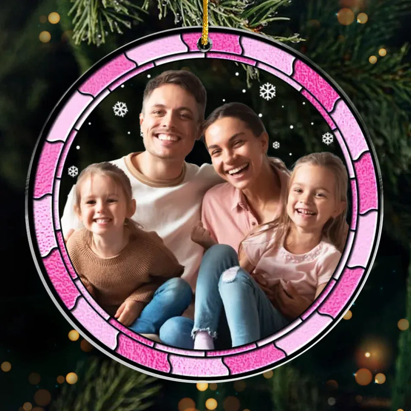 Custom Photo Christmas Is Best Spent With Family - Family Personalized Custom Ornament - Acrylic Custom Shaped - Christmas Gift For Family Members