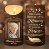 Custom Photo There Are No Goodbyes For Us - Memorial Personalized Custom LED Candle - Sympathy Gift, Christmas Gift For Family Members
