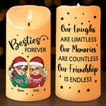 Thank you For Being My Friend - Bestie Personalized Custom LED Candle - Christmas Gift For BFF, Best Friends, Sisters