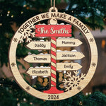 Together We Make A Family - Family Personalized Custom Ornament - Wood Custom Shaped - Christmas Gift For Family Members