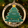 A Family Is The Sparkle On The Christmas Tree Of Life - Family Personalized Custom Ornament - Wood Custom Shaped - Christmas Gift For Family Members