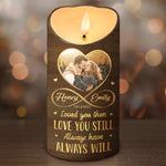 Custom Photo You Make My Heart Skip A Beat - Couple Personalized Custom LED Candle - Christmas Gift For Husband Wife, Anniversary