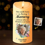 Custom Photo You Left A Beautiful Legacy - Memorial Personalized Custom LED Candle - Sympathy Gift, Christmas Gift For Grandma, Family