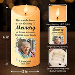Custom Photo You Left A Beautiful Legacy - Memorial Personalized Custom LED Candle - Sympathy Gift, Christmas Gift For Grandma, Family