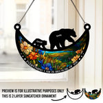 Everything We Are Is Because Of You - Family Personalized Window Hanging Suncatcher - Gift For Family