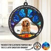 Custom Photo Hard To Say Goodbye To You - Memorial Personalized Window Hanging Suncatcher Ornament - Sympathy Gift For Pet Owners, Pet Lovers